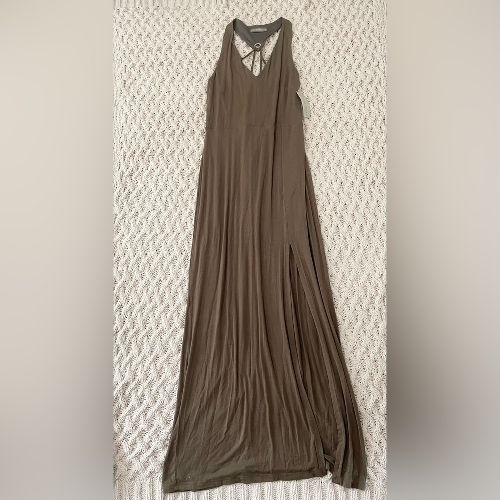 Elegant Brown Maxi Dress